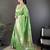 Green woven design zari banarasi saree