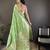 Green woven design zari banarasi saree