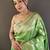 Green woven design zari banarasi saree