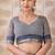 Ash grey zari and thread work border cotton blend saree with tassels with blouse