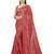 Red embellished sequinned saree