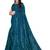 Turquoise embellished sequinned saree