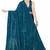Turquoise embellished sequinned saree