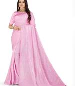 Pink women embellished saree