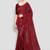 Maroon embellished sequinned poly georgette saree
