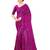 Magenta embellished sequinned saree