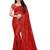 Red embellished sequinned saree