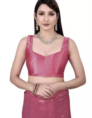 Peach embellished sequinned saree 4