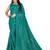 Teal embellished sequinned saree