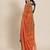 Orange embroidered pure georgette bandhani saree