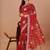Red bandhani gotta patti poly georgette bandhani saree