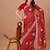 Red bandhani gotta patti poly georgette bandhani saree