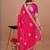 Pink bandhani gotta patti poly georgette designer bandhani saree