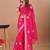 Pink bandhani gotta patti poly georgette designer bandhani saree