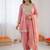 light Onion Pink Art Silk Thread with Mirror Dhoti Suit 