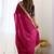 Red embellished sequinned saree with blouse piece