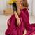 Red embellished sequinned saree with blouse piece