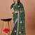 Green bandhani printed georgette saree
