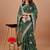 Green bandhani printed georgette saree