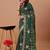 Green bandhani printed georgette saree