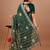 Green bandhani printed georgette saree