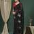 Black floral embroidered saree