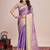 Purple ethnic motifs woven design kanjeevaram saree