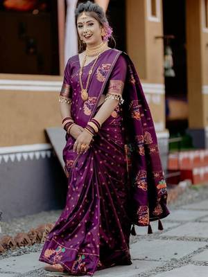 Purple purple paithani sarees 1