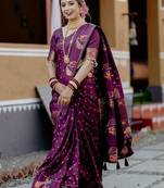 Purple purple paithani sarees