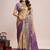 Beige woven design embroidered saree with unstitched blouse piece