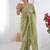 Green women ethnic motifs embroidered beads and stones embellished saree