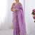 Lavender embellished emboridered beads and stones saree