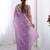 Lavender embellished emboridered beads and stones saree