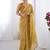 Mustard embellished sequined embroidered saree