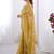 Mustard embellished sequined embroidered saree