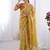 Mustard embellished sequined embroidered saree