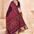 Purple ethnic motifs zari pashmina designer saree