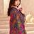 Navy blue ethnic motifs zari pashmina saree