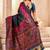 Blue ethnic motifs zari pashmina saree
