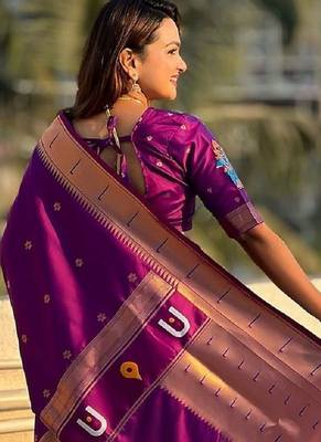 Magenta magenta paithani sarees 2