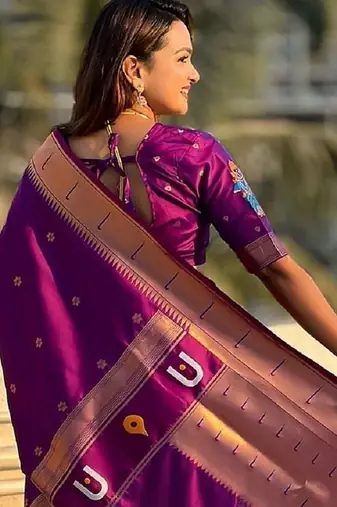 Magenta magenta paithani sarees