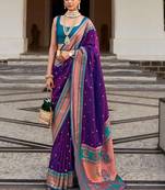Purple purple paithani sarees