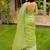 Lime floral saree
