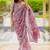 Pink pink printed cotton blend  sarees