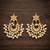 White pearl kundan festive earrings