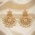 White pearl kundan festive earrings