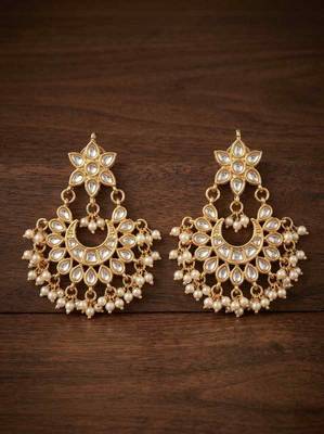 Golden kundan wedding chandbali 1