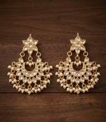 Golden kundan wedding chandbali