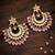 Light pink kundan semi bridal chandbali earrings