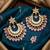 Light pink kundan semi bridal chandbali earrings